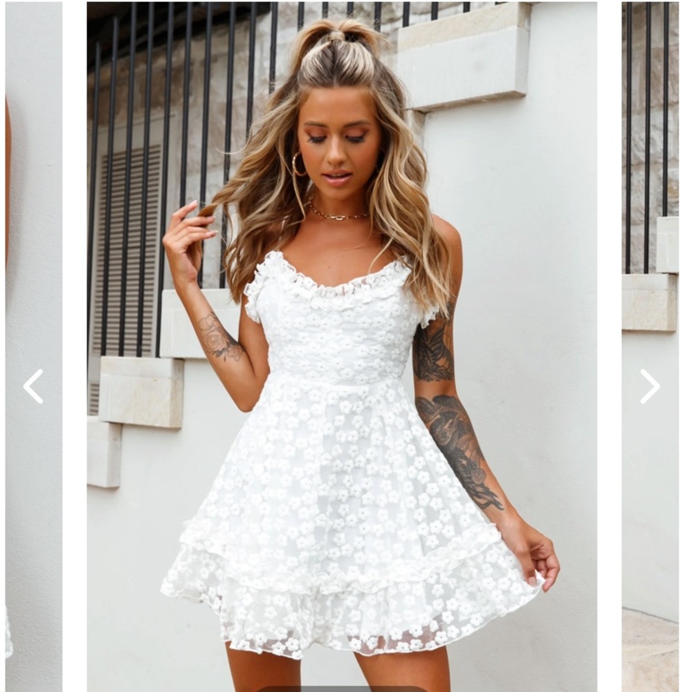 White Floral Dress